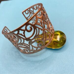 Nouveau LIA SOPHIA Copper Filigree Wide Cuff Bracelet